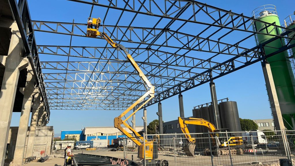 Tecta srl, Fornitura, Costruzione e Montaggio di Strutture in Acciaio e Capannone per Impianto di Inertizzazione – Crotone